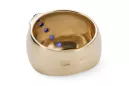 Ring Sapphire 14K Yellow gold Vintage craft vrc036y